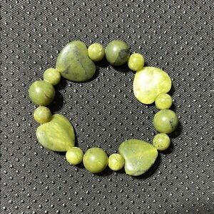 Green Heart Beaded Bracelet